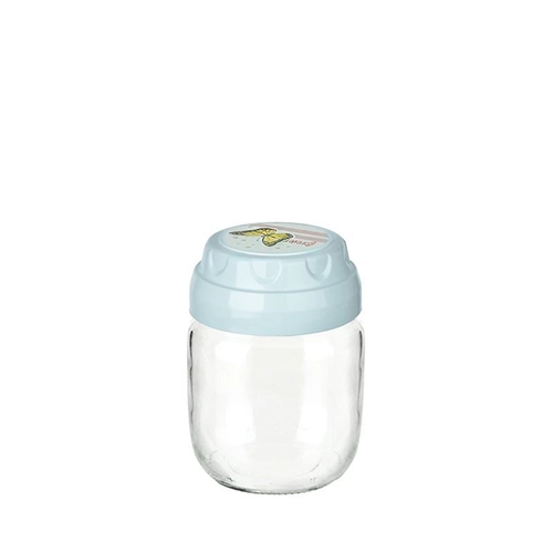 Vintage Dekoratif Desenli Cam Kavanoz 425ml - 14,3 oz