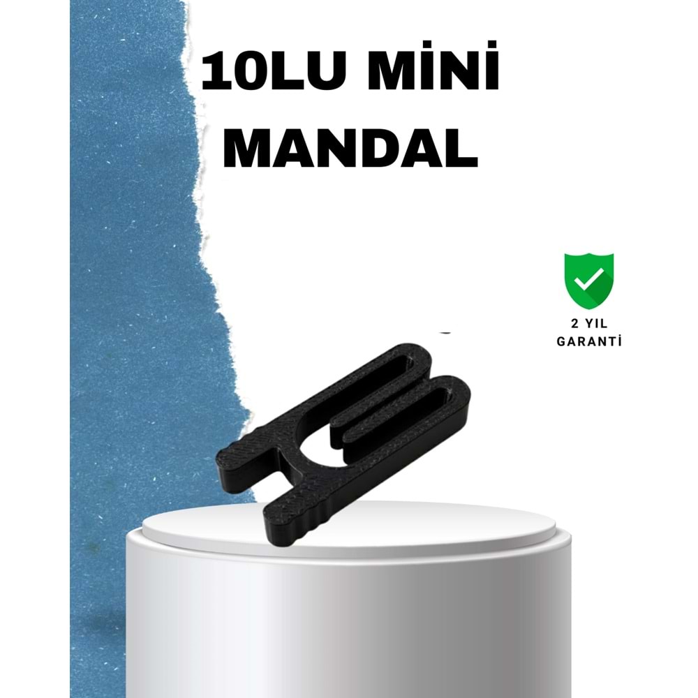 Tekrar Kullanılabilir Poşet Mandalı Siyah 10 Adet