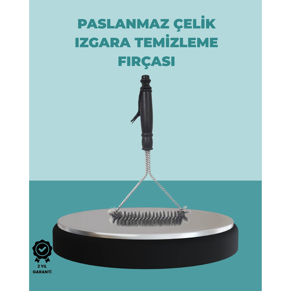 Uzun Saplı Paslanmaz Çelik Izgara Temizlik Fırçası