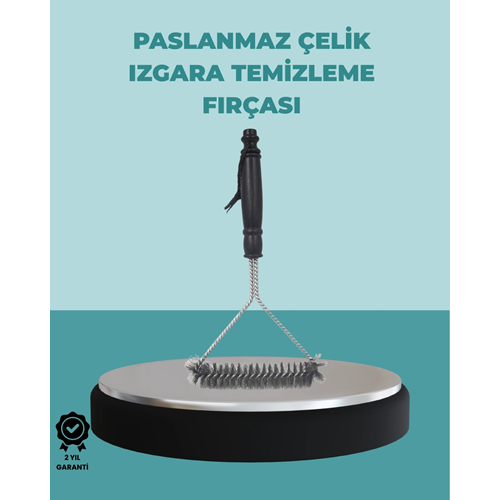 Uzun Saplı Paslanmaz Çelik Izgara Temizlik Fırçası