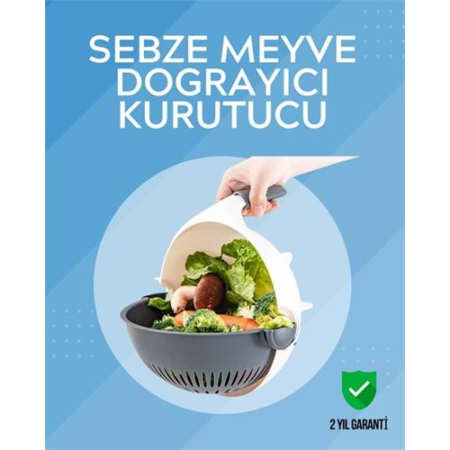 Süzgeçli Hazneye Sahip Çok Amaçlı Rende ve Dilimleyici