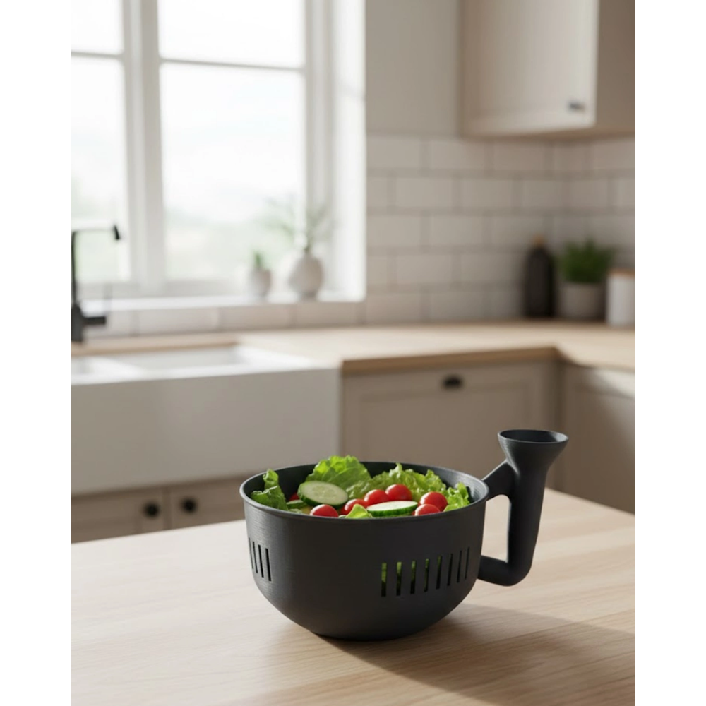 Süzgeçli Hazneli Sebze Yıkama Kabı Pratik ve Dayanıklı Mutfak Yardımcısı