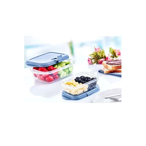 Bas Aç Push Up Dikdörtgen Saklama Kabı 0,4 Lt 10,5 x 16,7 x 4,8 cm -81925