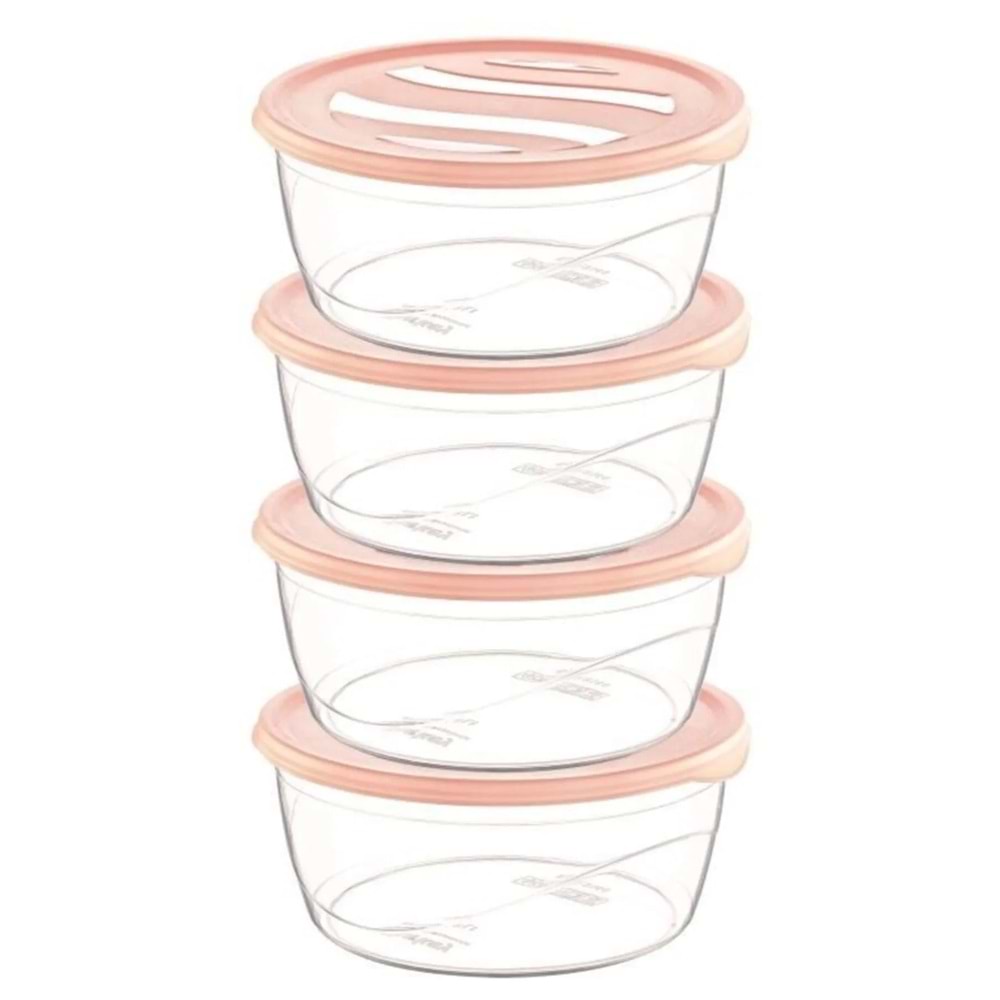 Krizma Yuvarlak Saklama Kabı 4 Lü No:1 -ÇNK2153