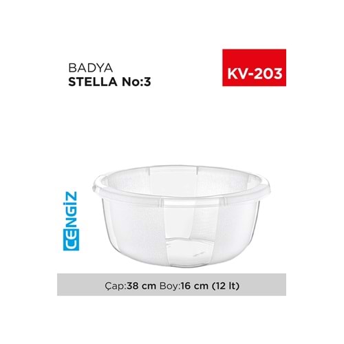 Yuvarlak Şeffaf Badya 1 Adet 3 No -E175