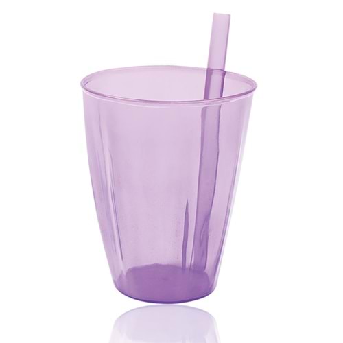 Şeffaf Pipetli Bardak -UR3132
