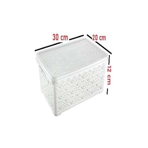 Büyük Motifli Kapaklı Kutu -TİM136
