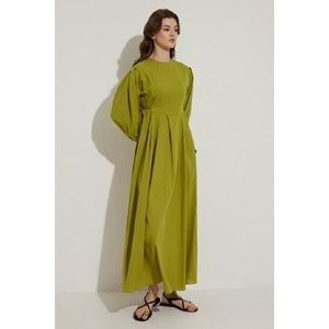 Hooops- Grande Keten Elbise - HY23383 - Yağ Yeşili - L