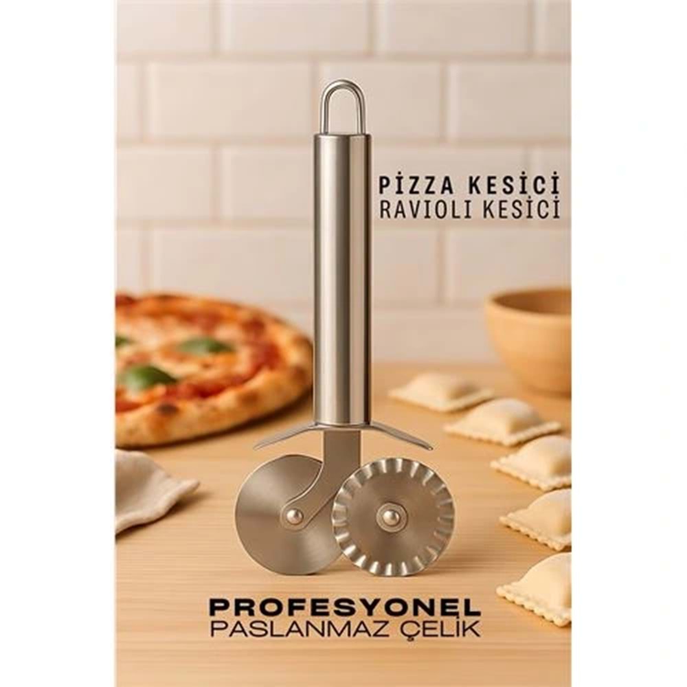 Pizza Kesici Profesyonel Çelik Hamur Ravioli Kesici Pizza Kesici Profesyonel Çelik Hamur Ravioli Kesici