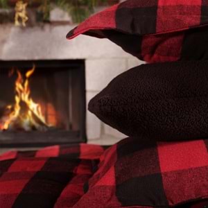 Karaca Home Mountain Kırmızı-Siyah Çift Kişilik Cozy Comfort